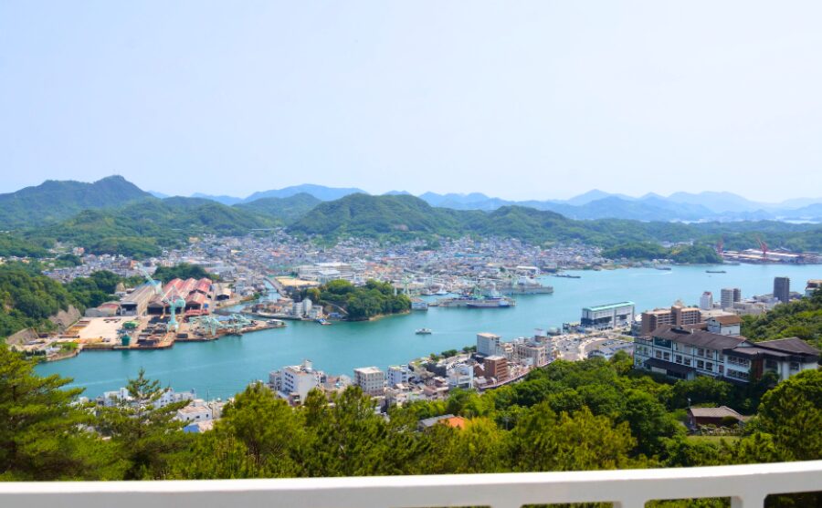 千光寺頂上展望台「PEAK」から見た尾道の景色