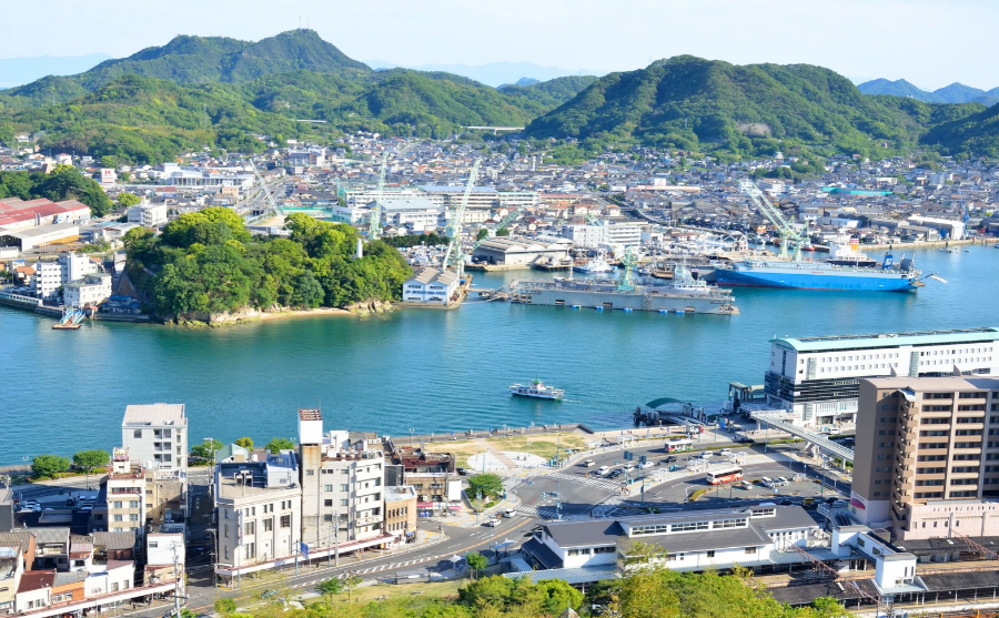 MiTeMiから見える尾道水道の景色