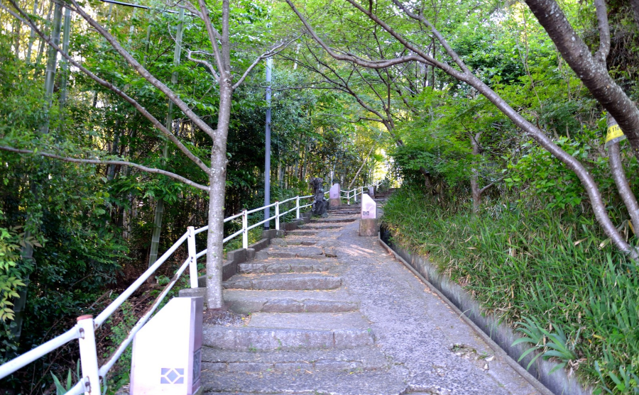 MiTeMiへ向かう坂道と階段
